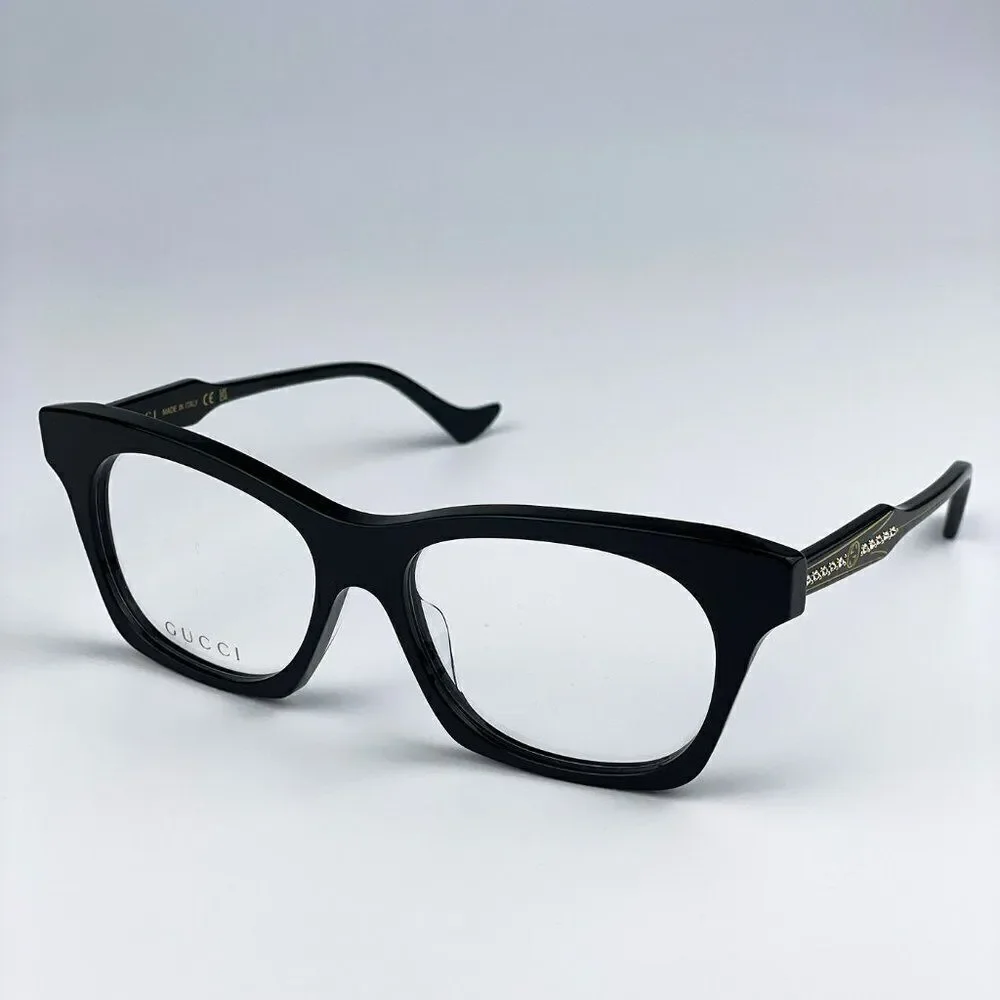 SALE! NEW Gucci GG1299O 001 Black Square Women Eyeglasses